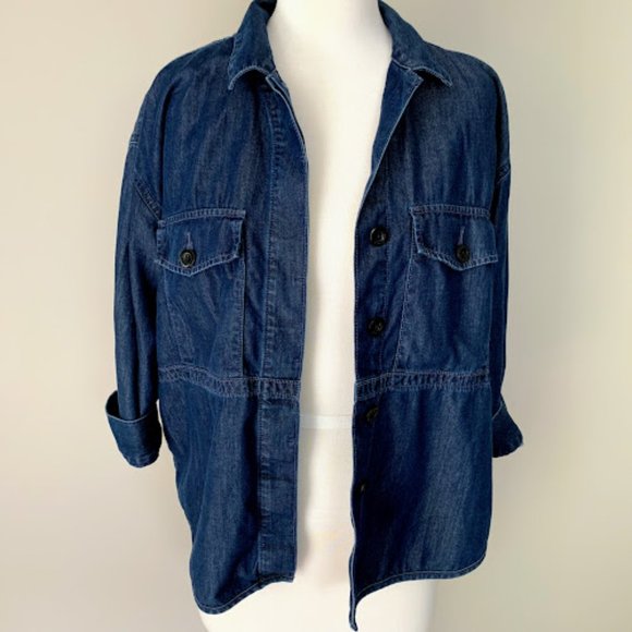 GAP Oversized Chambray Jacket or Shirt M - Picture 1 of 6